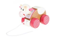 Children's Wooden Pull Along Cow Toy